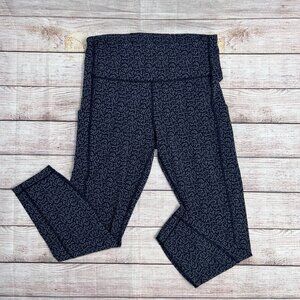Athleta Ultimate Stash Pocket Textured 7/8 Tight Legging | Size M | Black Gray